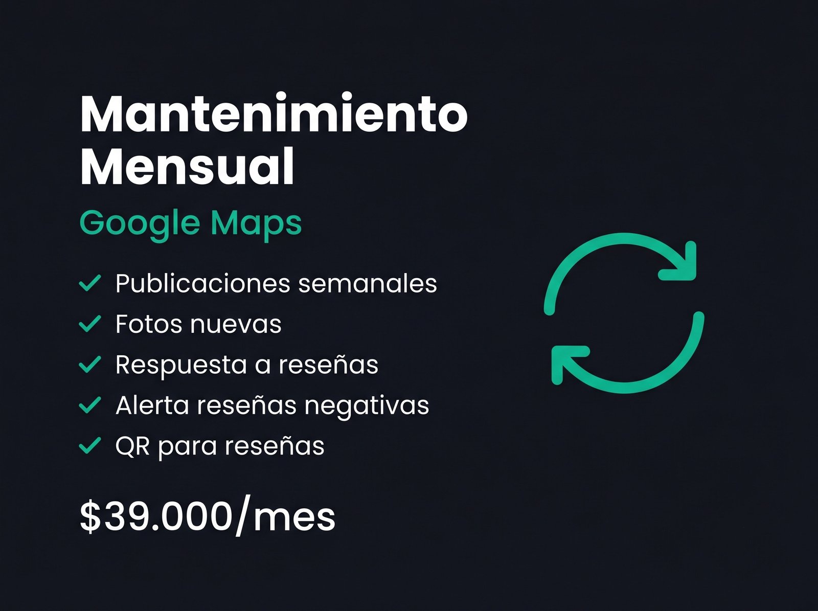 Mantenimiento Mensual Google Maps
